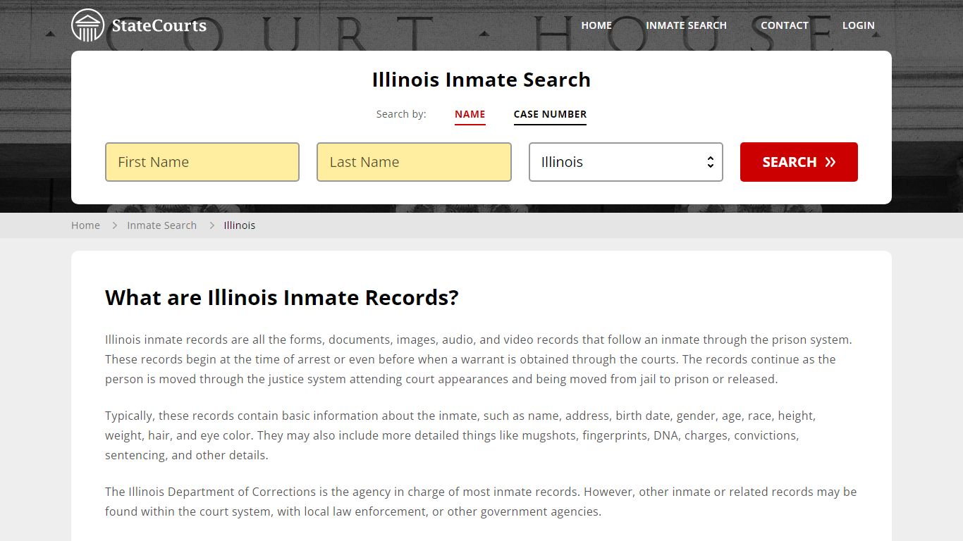 Illinois Inmate Search, Prison and Jail Information - StateCourts